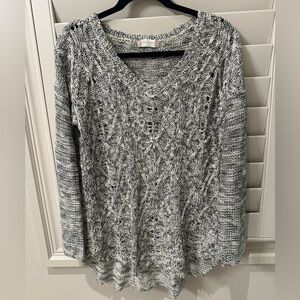 Altar'd State Black and White Knit Sweater